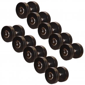 Pakke med gummibelagte hndvgte 2 x 2 - 10 kg.