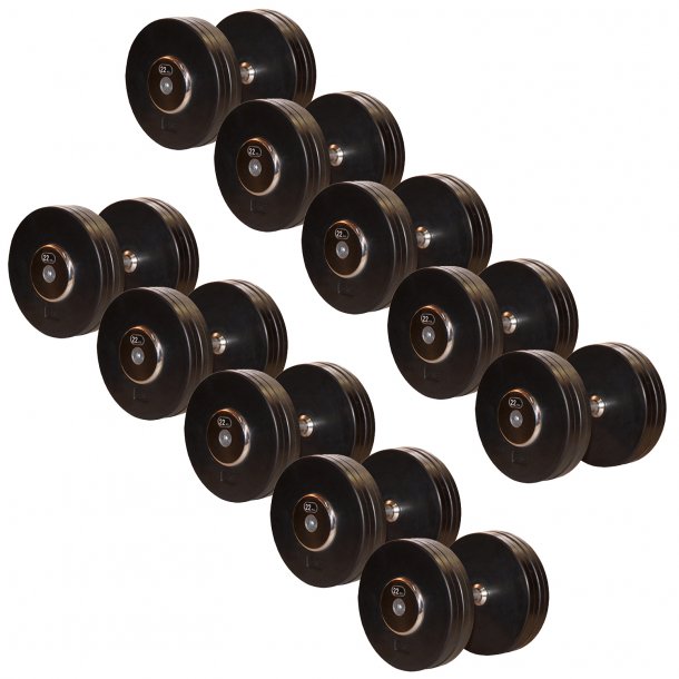 Pakke med gummibelagte hndvgte 2 x 42 - 50 kg.