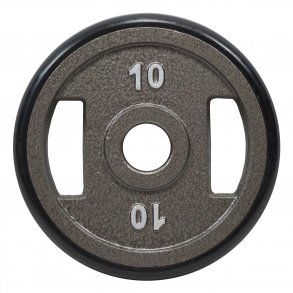 Pakke med 2 x 10 kg. 50 mm. vgtskive med gummikant