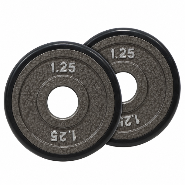 Pakke med 2 x 1,25 kg. 50 mm. v�gtskive med gummikant