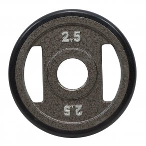 Pakke med 2 x 2,5 kg. 50 mm. vgtskive med gummikant