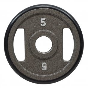 Pakke med 2 x 5 kg. 50 mm. vgtskive med gummikant