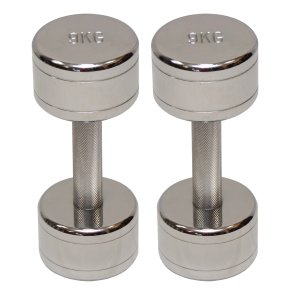 Pakke med kromhndvgte 2 x 9 kg. - outlet