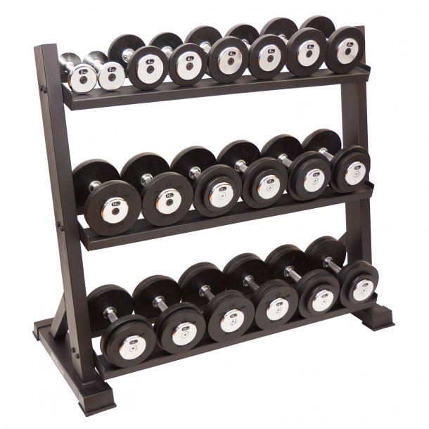 BM Line bnkstativ med gummibelagte hndvgte 2 x 2 - 20 kg.