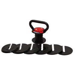 Justerbar kettlebell 18 kg.