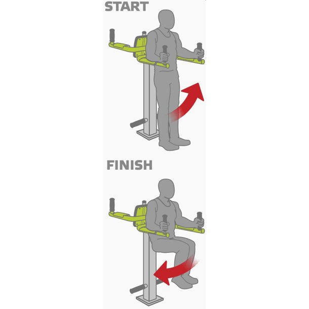 Dobbelt leg raise - udendrs