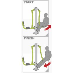 Chest press - lat pulldown &amp; leg press - udendrs 