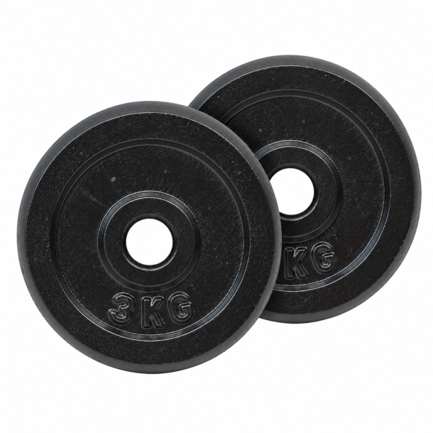 Pakke med 2 x 3 kg. v�gtskive