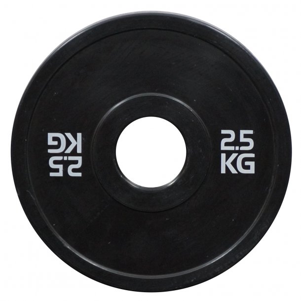 Pakke med 2 x 2,5 kg. Bumper plate