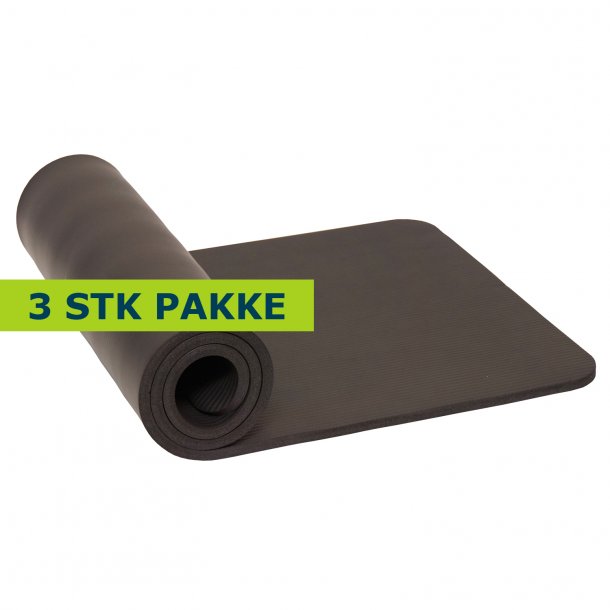 Trningsmtte, sort - 3 stk.