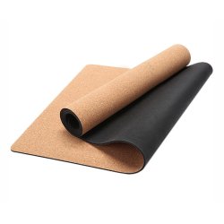 Yogamtte, kork med gummi bagside