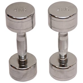 Pakke med kromhndvgte 2 x 4 kg.