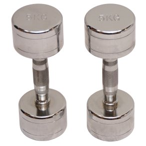 Pakke med kromhndvgte 2 x 5 kg.