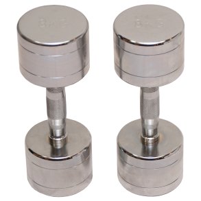 Pakke med kromhndvgte 2 x 8 kg.