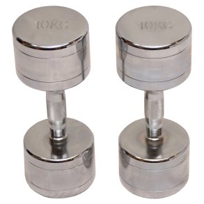 Pakke med kromhndvgte 2 x 10 kg.